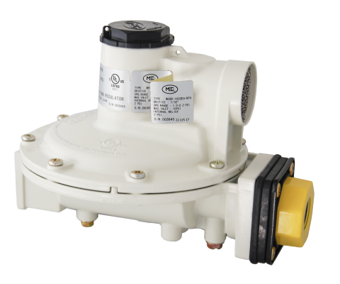 Marshall MEGR-1232-BBF Twin Stage LP-Gas Regulator 1/4" NPT In x 1/2" NPT Out 